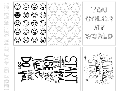 Color My World Free Printable File | Paper Issues