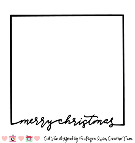 Merry Christmas Frame Free Cut File | Paper Issues