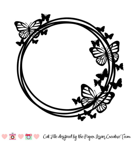 Monarch Butterfly Wreath Free Cut File | Paper Issues