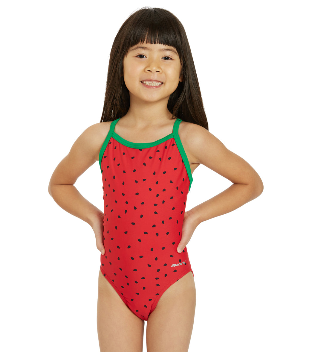  Sporti HydroLast Solid Wide Strap One Piece Swimsuit Youth  (22-28) - Royal - 22Y : Clothing, Shoes & Jewelry
