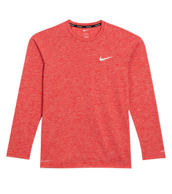 Nike Mens Heather Long Sleeve Hydroguard University Red / Medium