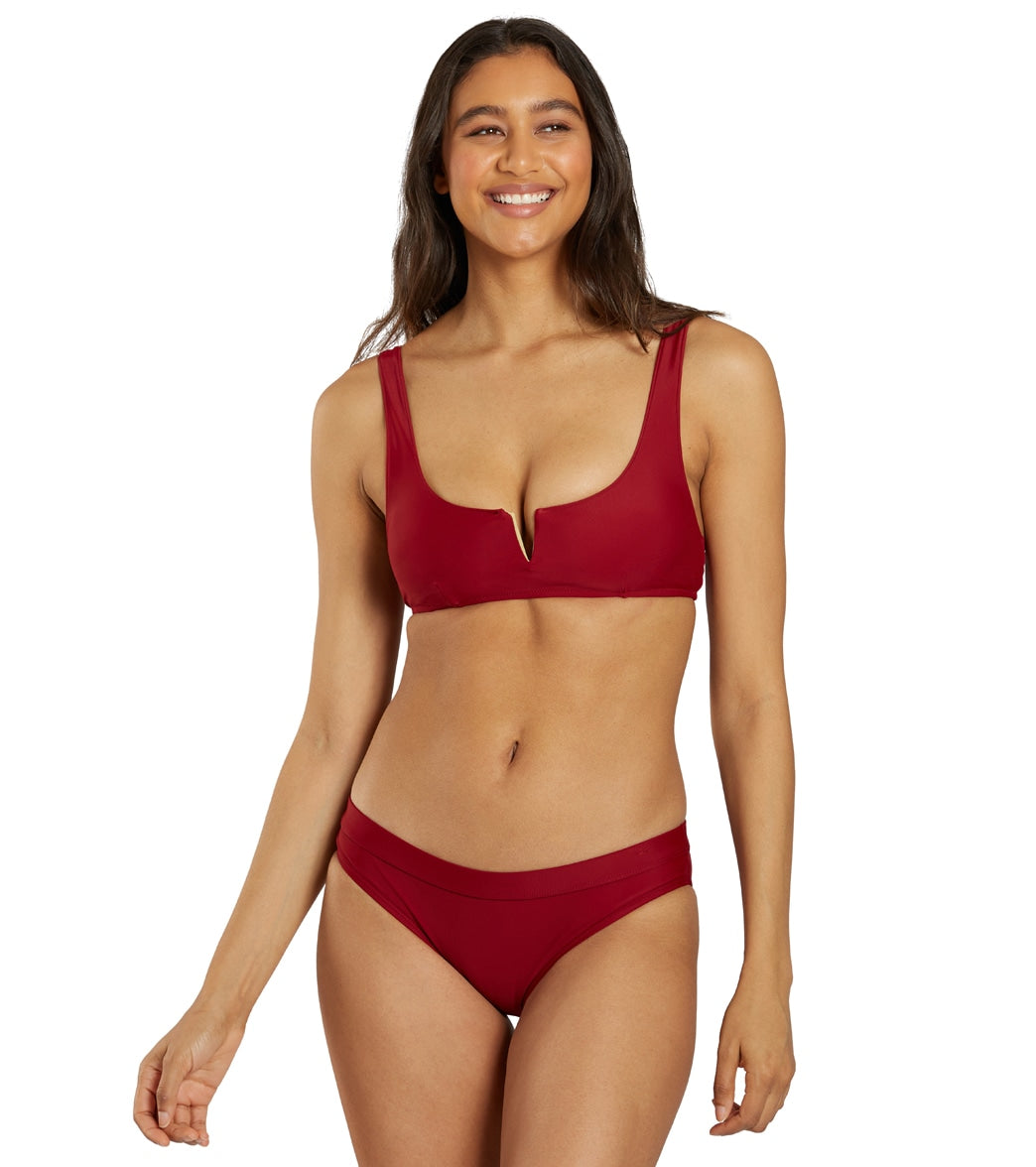 Sporti Solid Thong Bikini Swim Bottom at