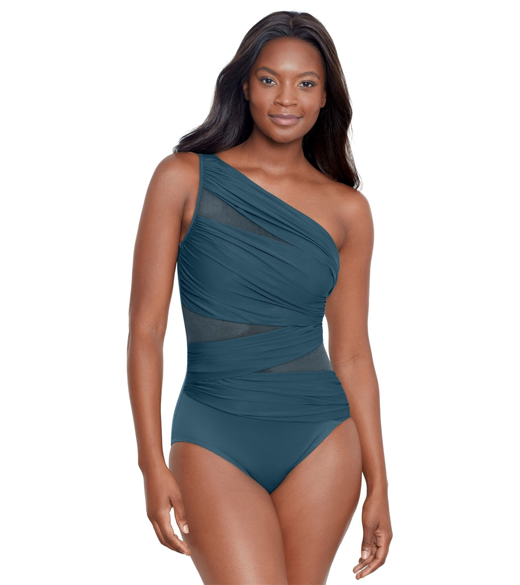 Miraclesuit Women's Tamara Tigre It's A Wrap One Piece Swimsuit at