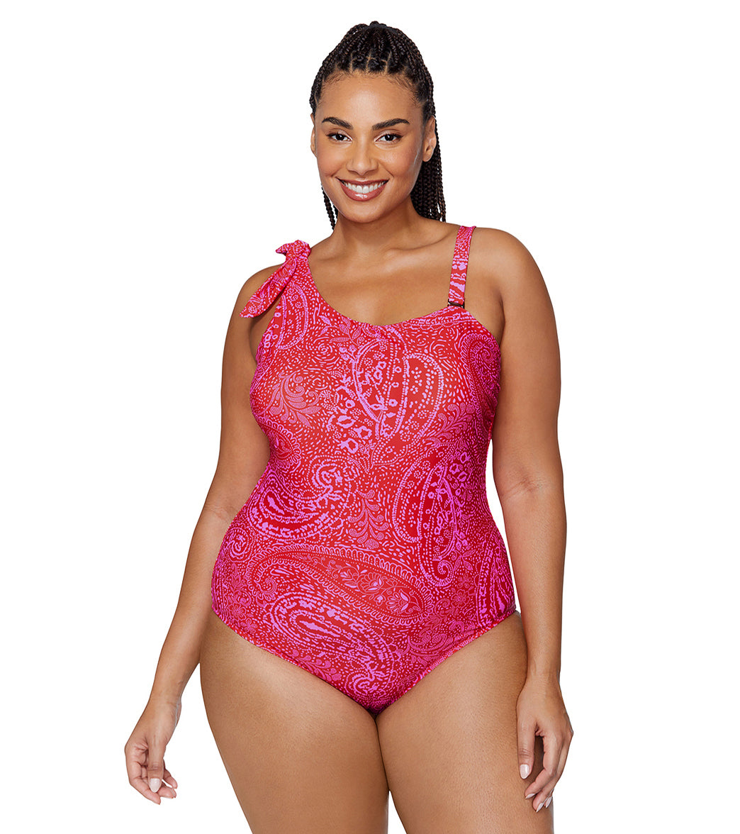【Anyone more】Rumi Shirring Puff S/S One Piece Swimsuit Raisins Women's Brilliant Bloom Muna Plus Size One Piece