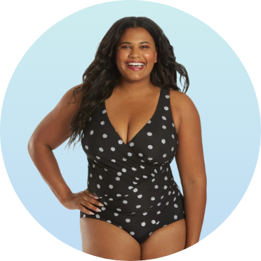 Plus Size One Piece Thong Swimsuit 