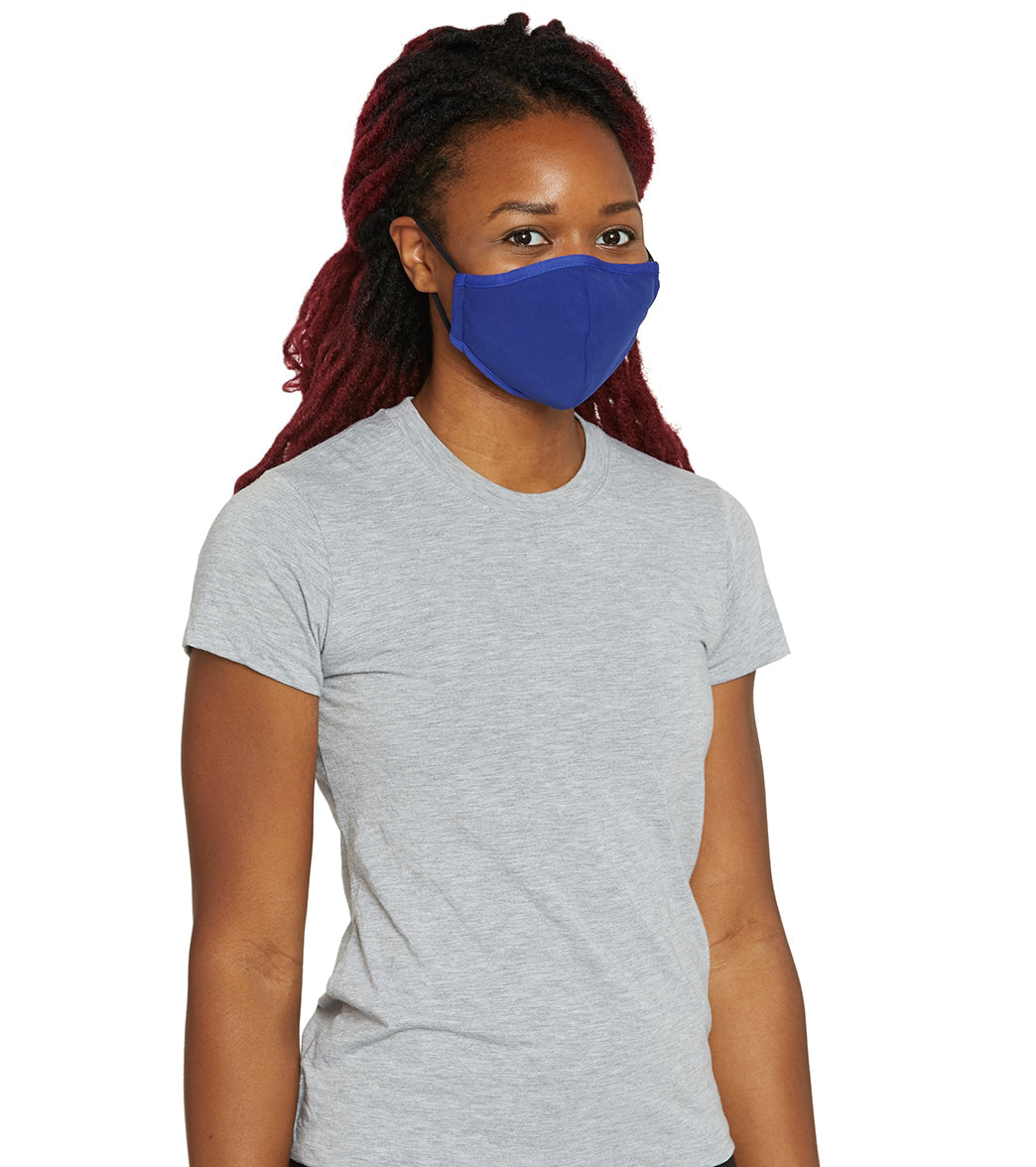 Sporti Adult Reusable Face Mask Set Of Two - Royal Blue Medium Polyester - Swimoutlet.com