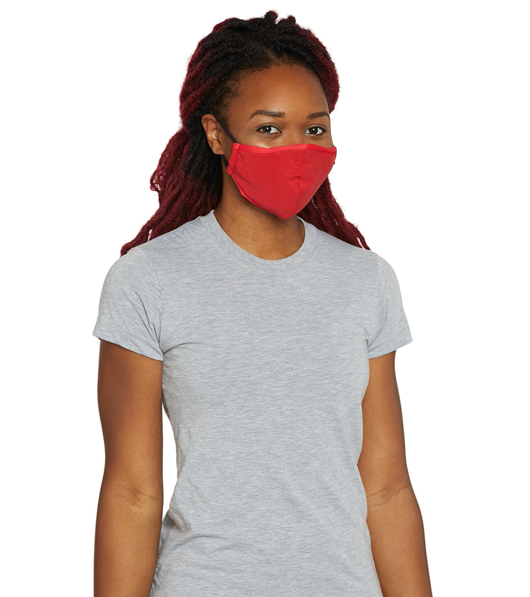 Sporti Adult Reusable Face Mask Set Of Two - Red Large Polyester - Swimoutlet.com