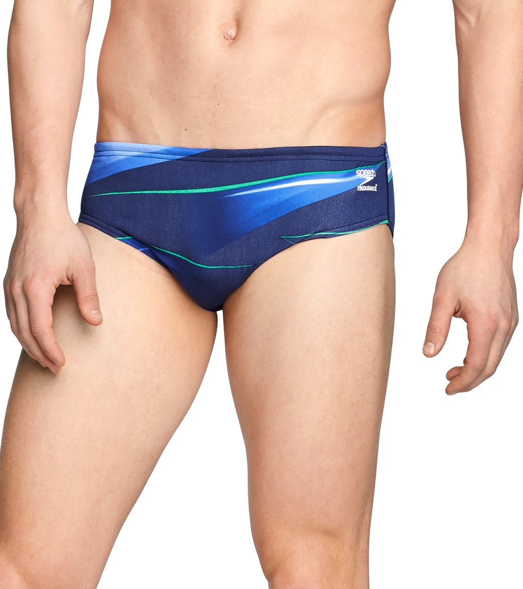 Speedo Men's Infinite Pulse Brief Swimsuit - Blue/Green 26 - Swimoutlet.com