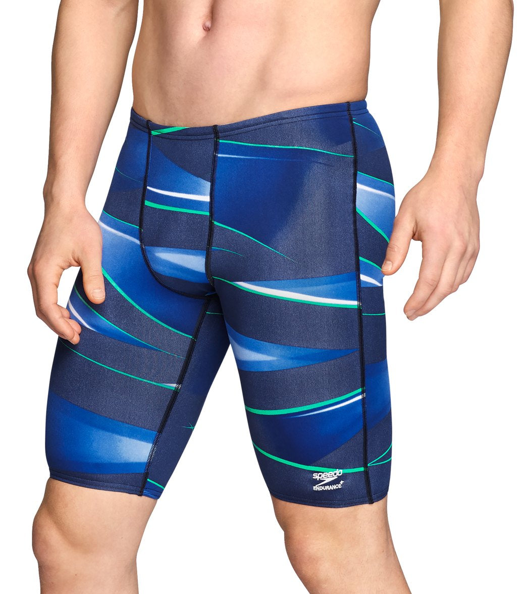 Speedo Men's Infinite Pulse Jammer Swimsuit - Blue/Green 24 - Swimoutlet.com