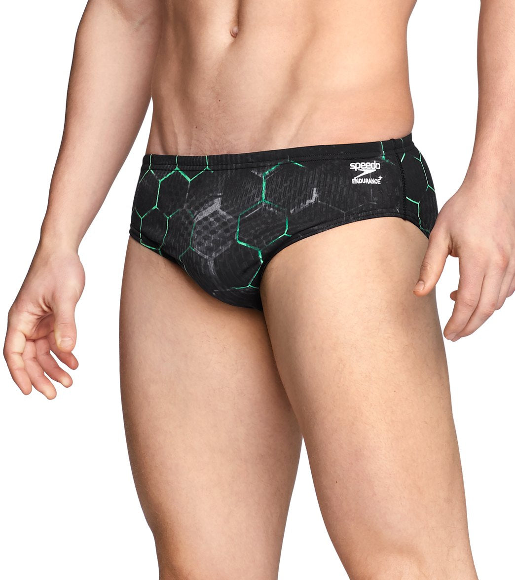 Speedo Men's Emerging Force Brief Swimsuit - Green 38 - Swimoutlet.com