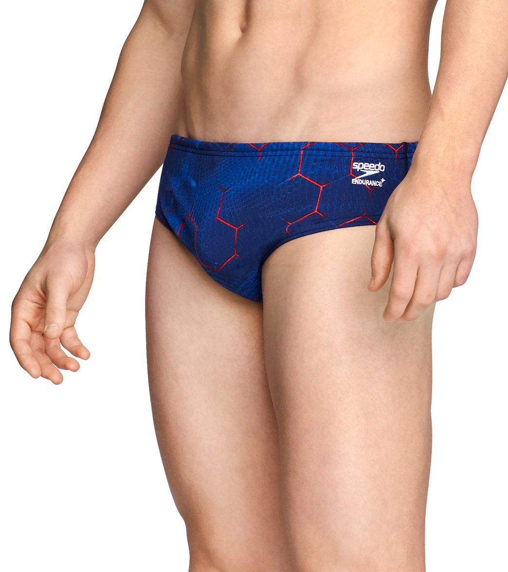 Speedo Men's Emerging Force Brief Swimsuit - Red/White/Blue 34 - Swimoutlet.com