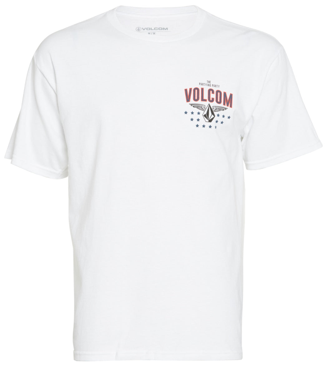 Volcom Men's Pro Party Short Sleeve T-Shirt - White Small - Swimoutlet.com