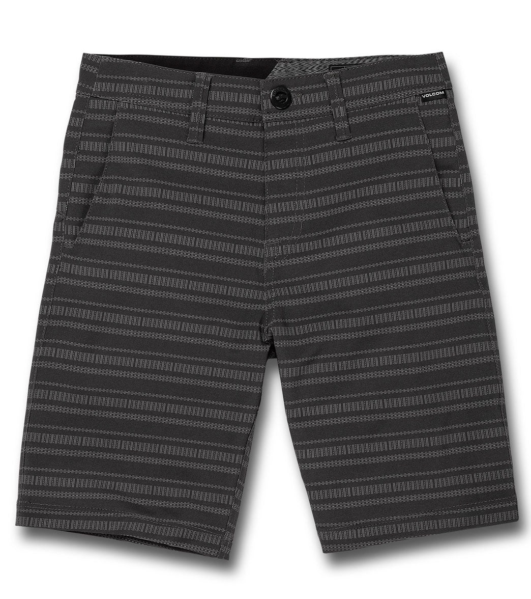 Volcom Boys' 17 Frickin Snt Mix Hybrid Boardshort Big Kid - Black 24 Cotton/Polyester - Swimoutlet.com