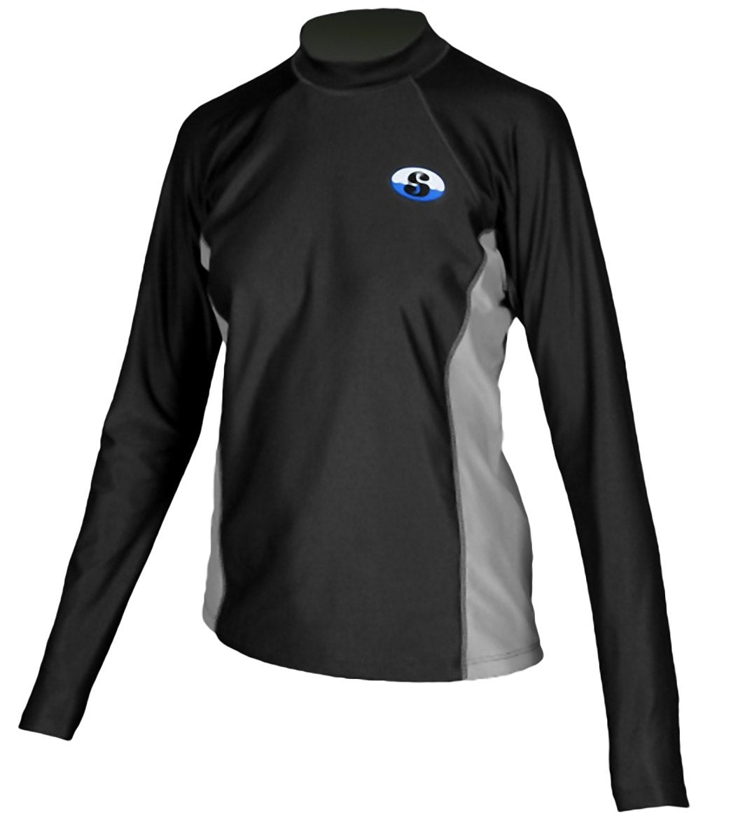 Splashgear Island Shirt - Black/Silver Small Polyester - Swimoutlet.com