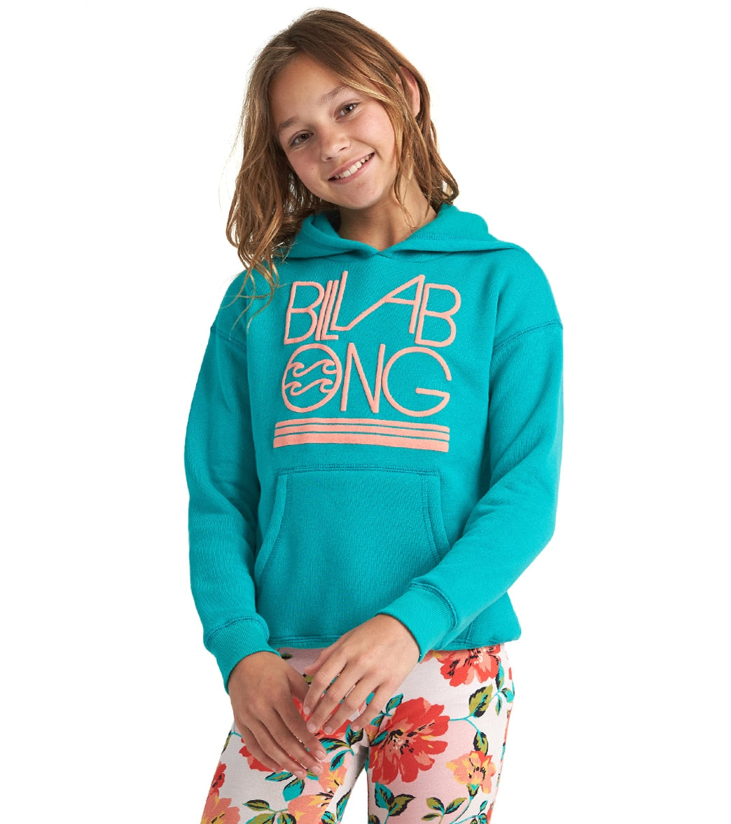 Billabong Girls' Neon Hoodie - Jaded X-Small 5/6 Cotton/Polyester - Swimoutlet.com