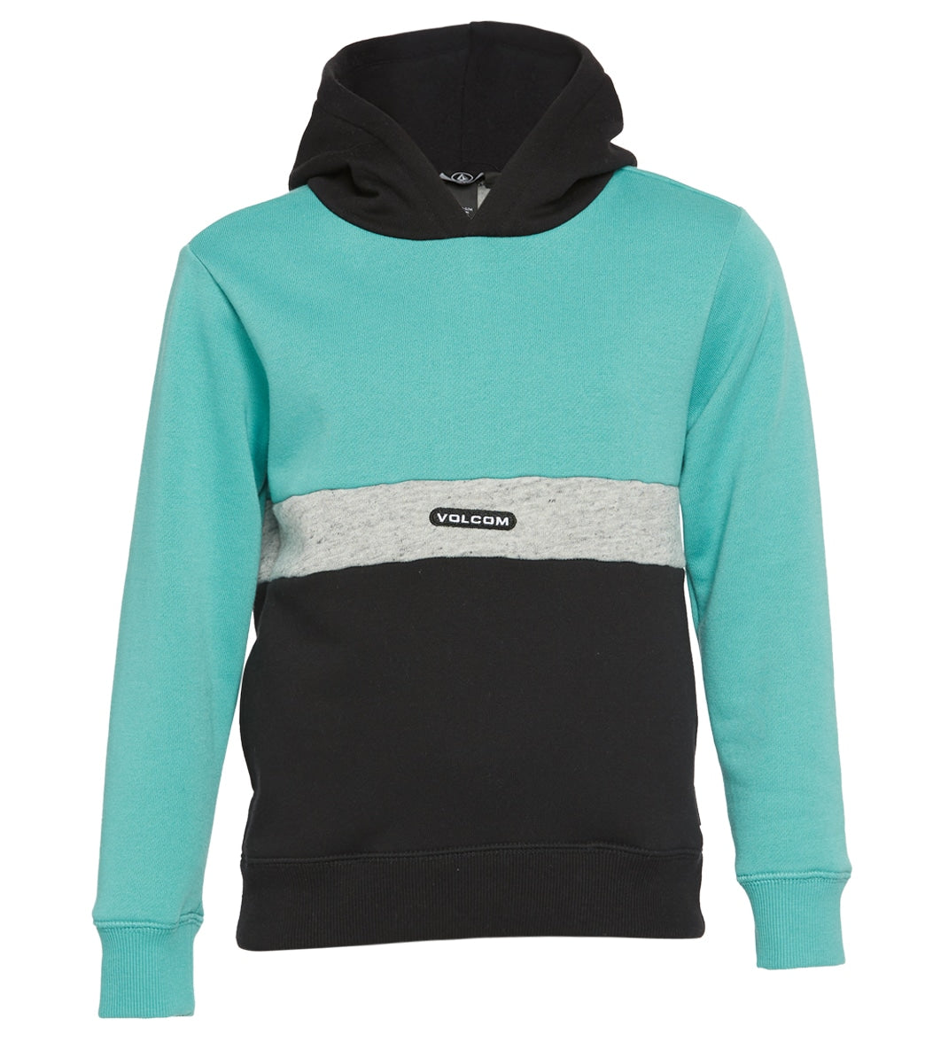 Volcom Boys' Single Stone Division Pullover Hoodie /Little/Big Kid - Mysto Green 3T Cotton/Polyester - Swimoutlet.com