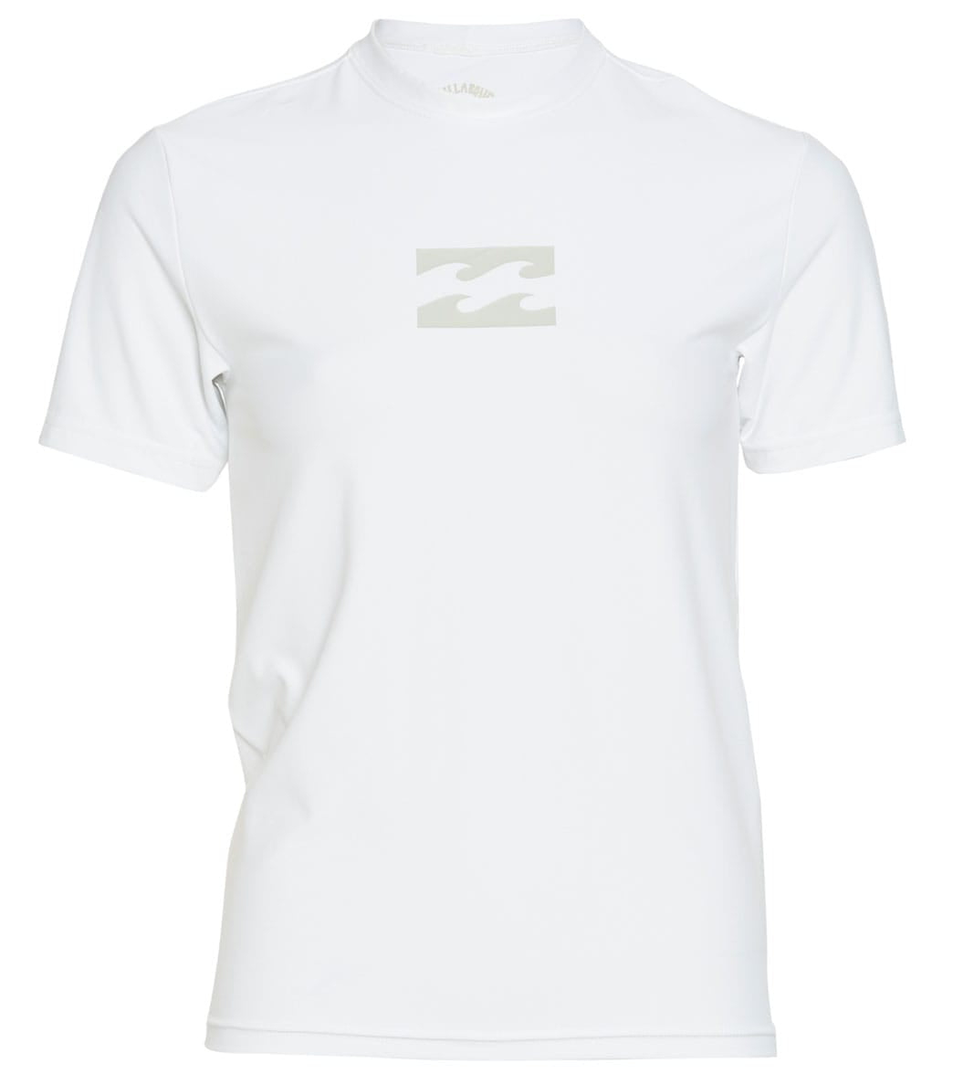 Billabong Boys' All Day Wave Loose Fit Short Sleeve Surf Shirt - White Medium - Swimoutlet.com