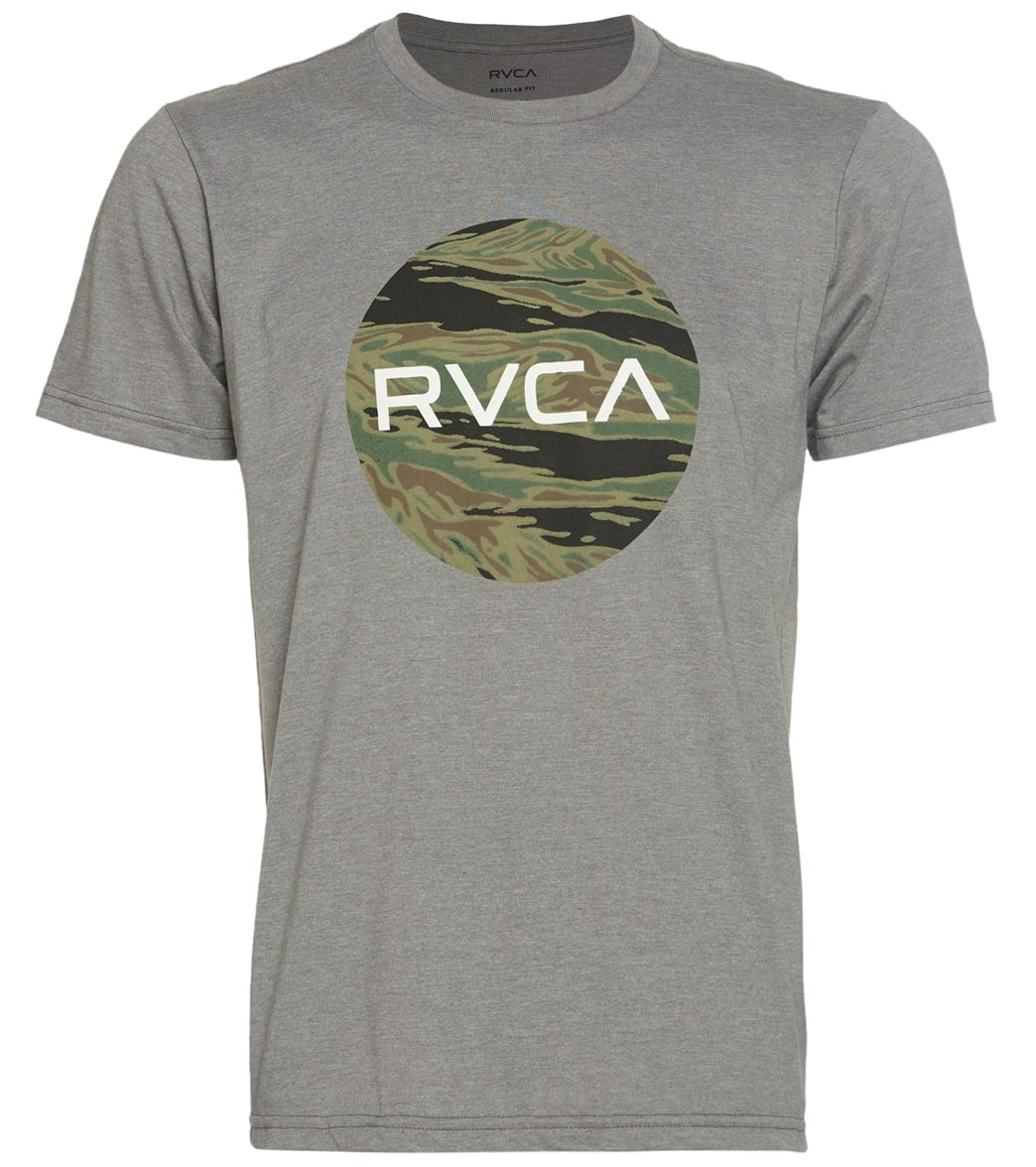 Rvca Motors Fill Short Sleeve T-Shirt - Grey Noise Small Cotton/Polyester - Swimoutlet.com