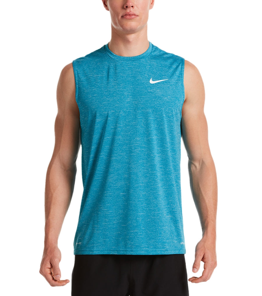 Nike Men's Heather Short Sleeve Hydroguard at SwimOutlet.com