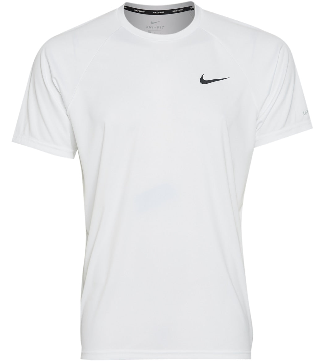 Nike Men's Essential Short Sleeve Hydroguard Swim Shirt White at ...