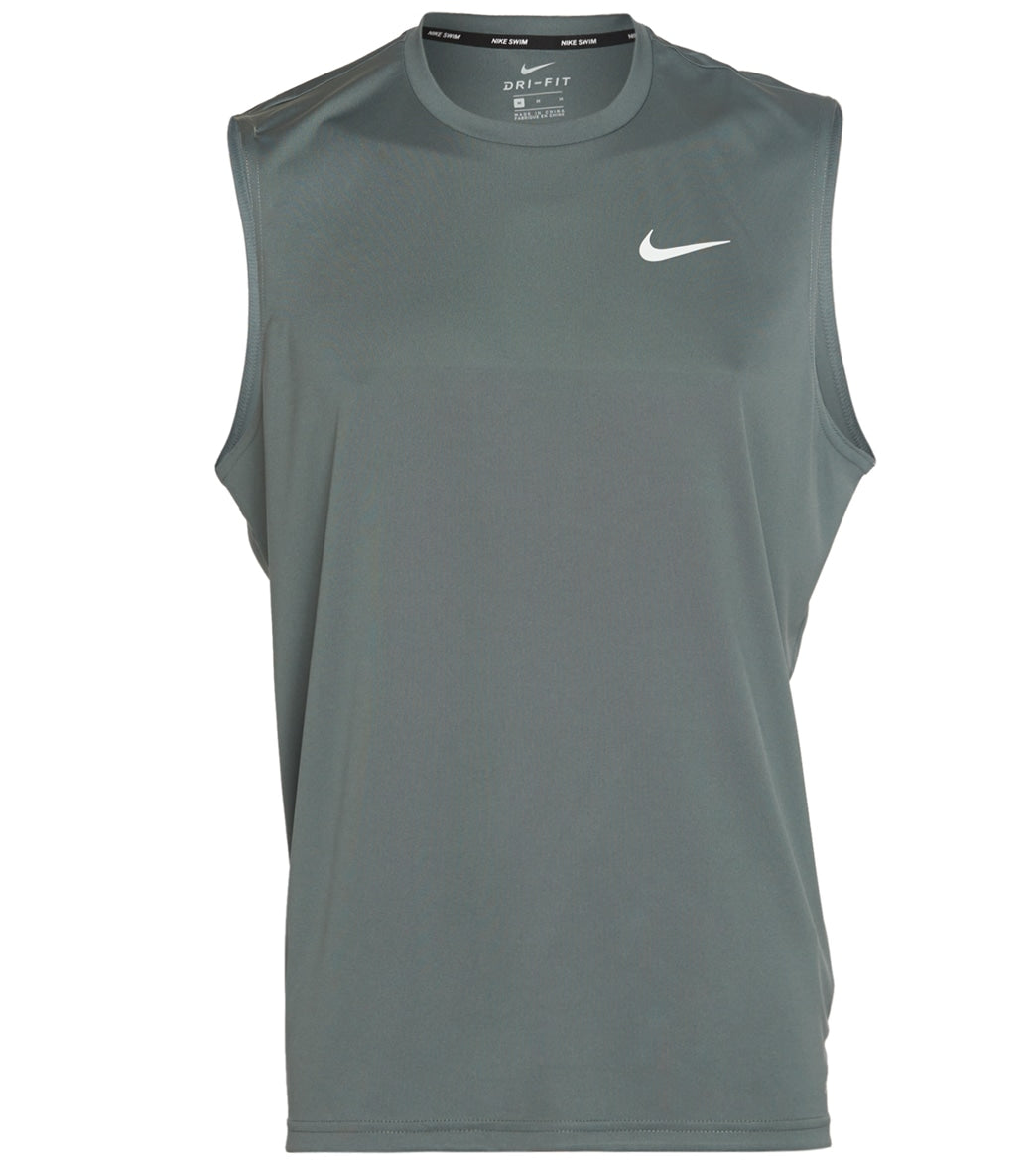 Nike Men's Essential Sleeveless Hydroguard Shirt - Iron Grey Small Polyester - Swimoutlet.com