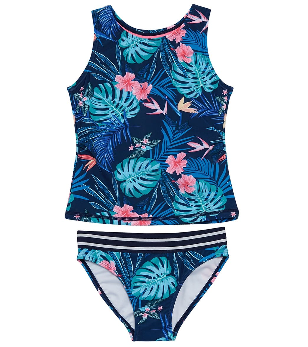 Snapper Rock Girls' Rain Forest Two Piece Sports Tankini Set (Toddler ...