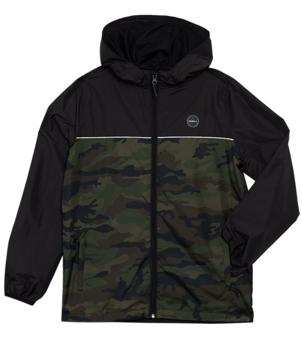 O'neill Boys' Nomadic Packable Windbreaker Jacket Big Kid - Camo Print Xl 18/20 Polyester - Swimoutlet.com