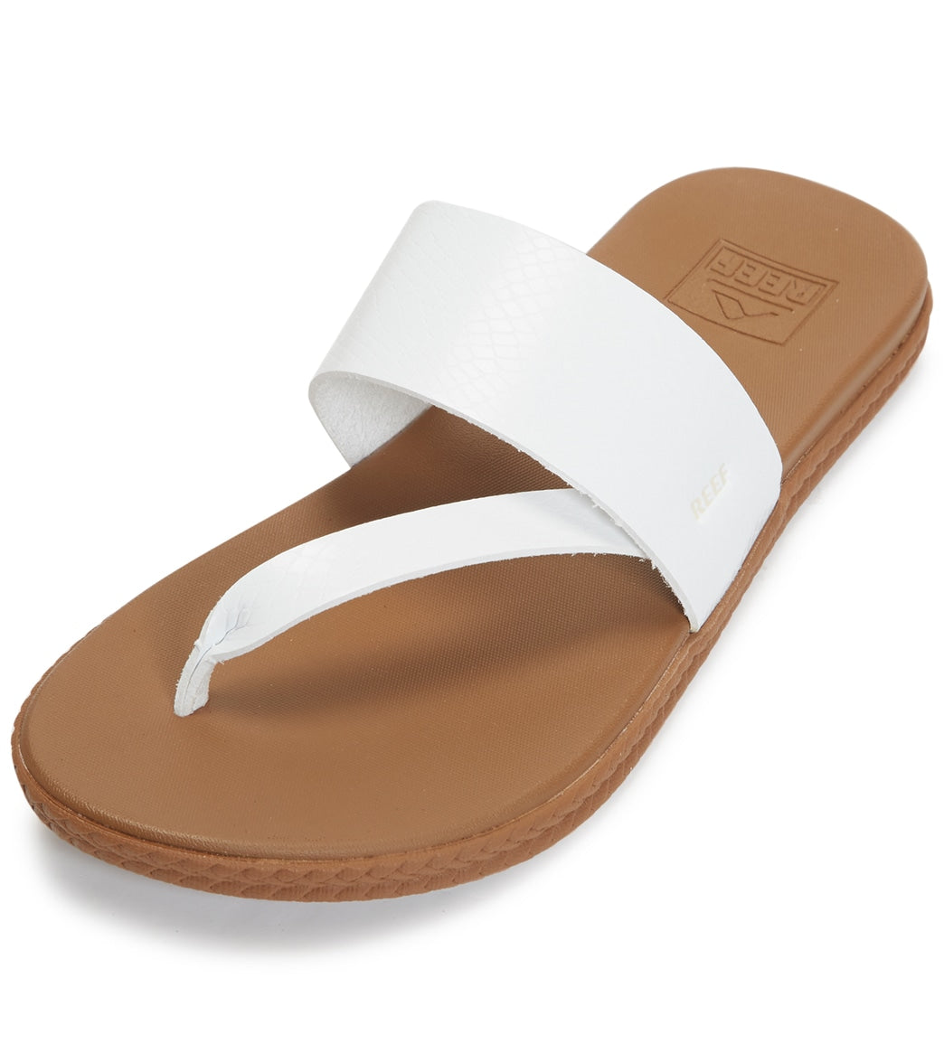 Reef Cushion Bounce Sol Sandals - White Snake 7 - Swimoutlet.com