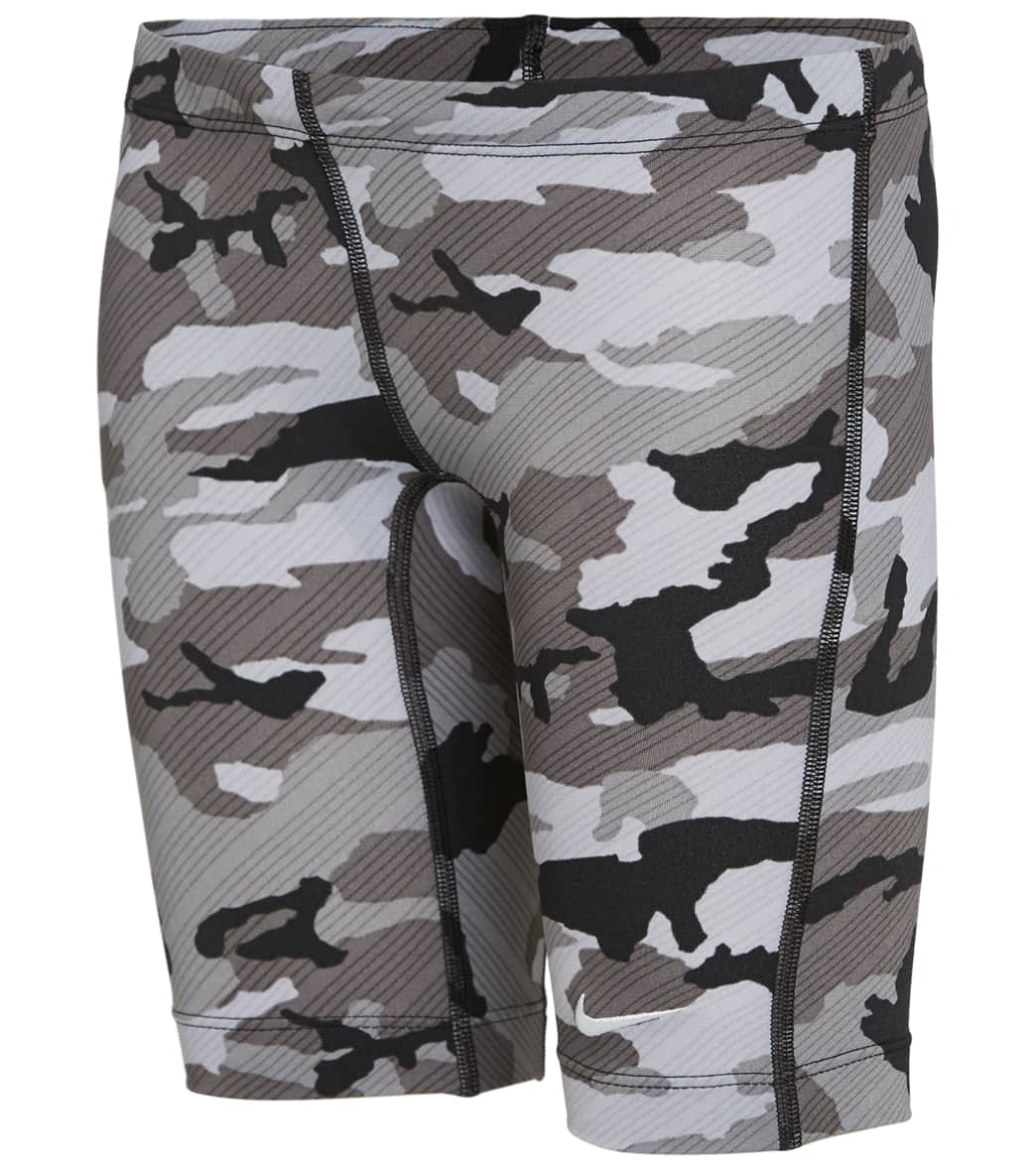 Nike Boys' Camo Jammer Big Kid - Black Medium 12/14 Polyester - Swimoutlet.com