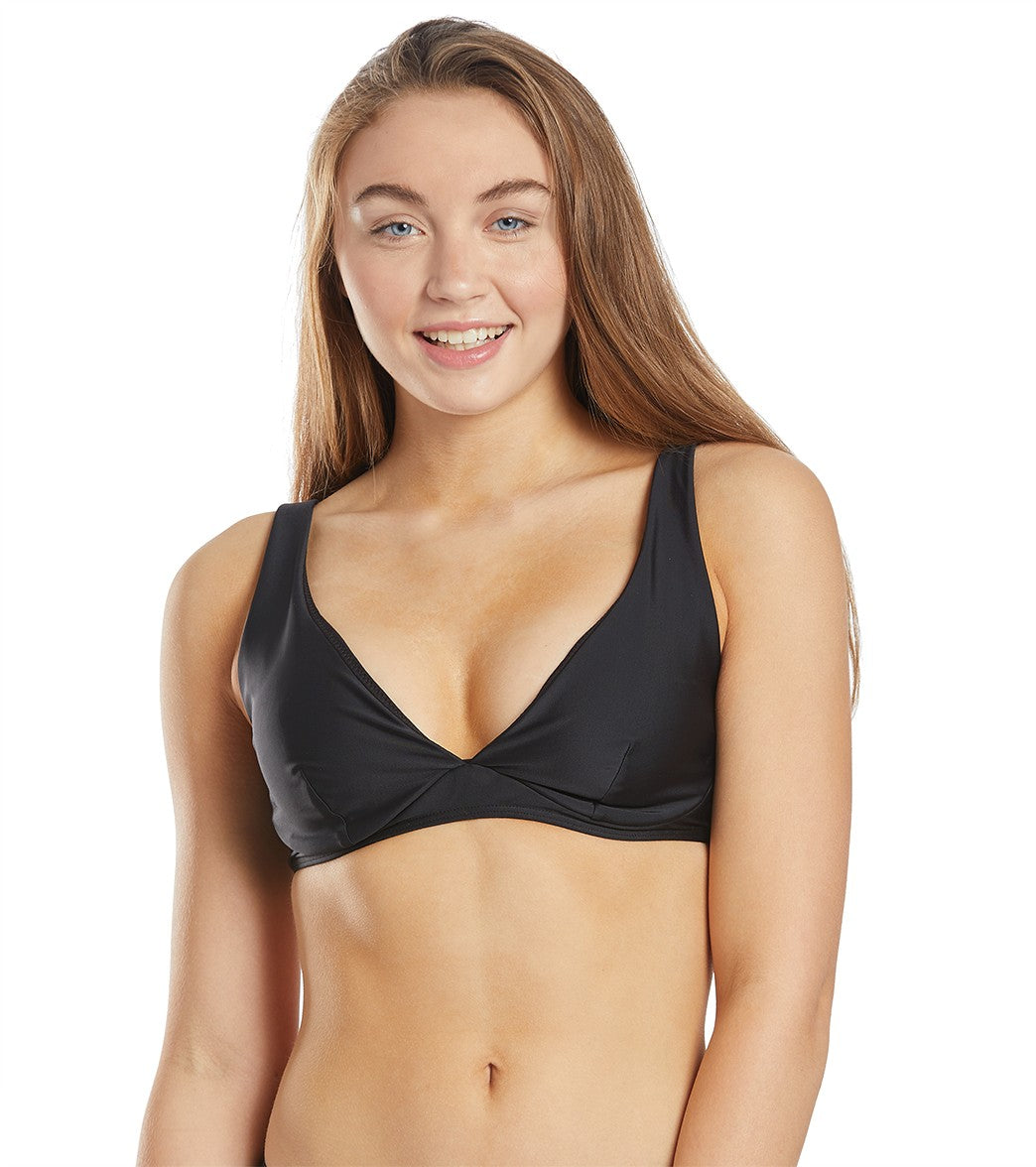 Rip Curl Women's Classic Surf Eco Plunge Bikini Top D/Dd Cup - Black Medium - Swimoutlet.com