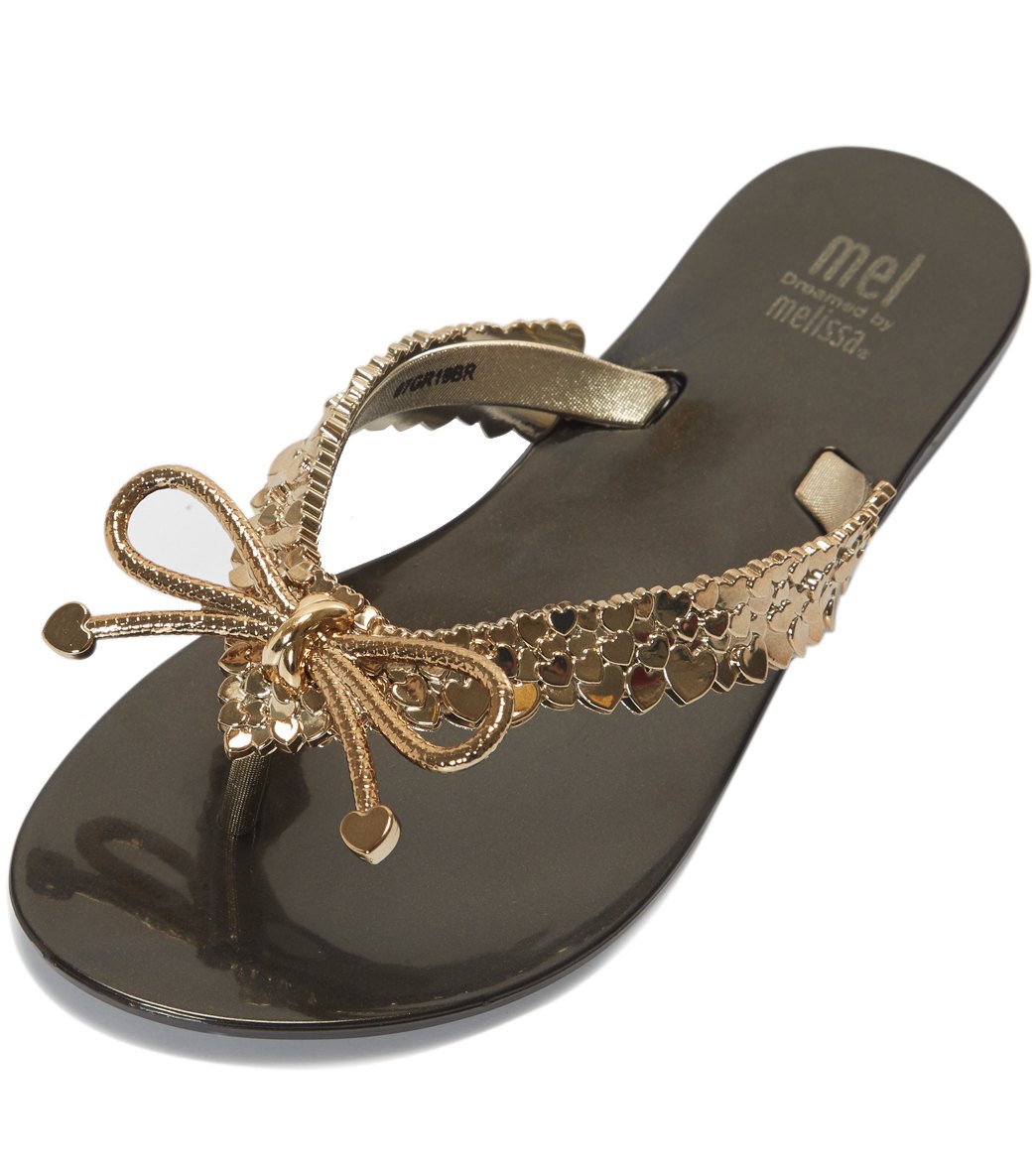 Mel By Melissa Harmonic Chrome Sandals - Black Gold 11 - Swimoutlet.com