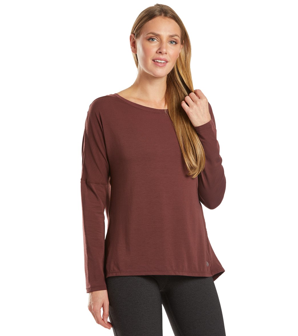 Mpg Women's Chia 2.0 Long Sleeve Top - Soft Plum Medium Size Medium - Swimoutlet.com