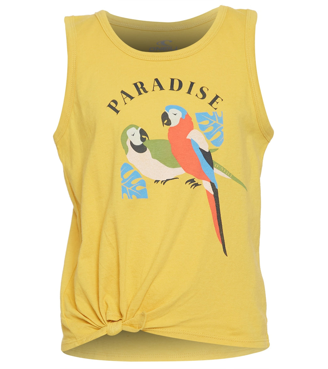 O'neill Girls' Paradise Parrots Tank Top - Goldie Xx-Small 4 Cotton - Swimoutlet.com
