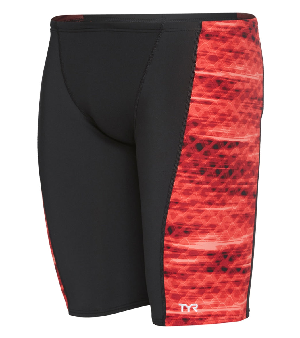 TYR Men's Castaway Hero Jammer Swimsuit - Red 34 - Swimoutlet.com