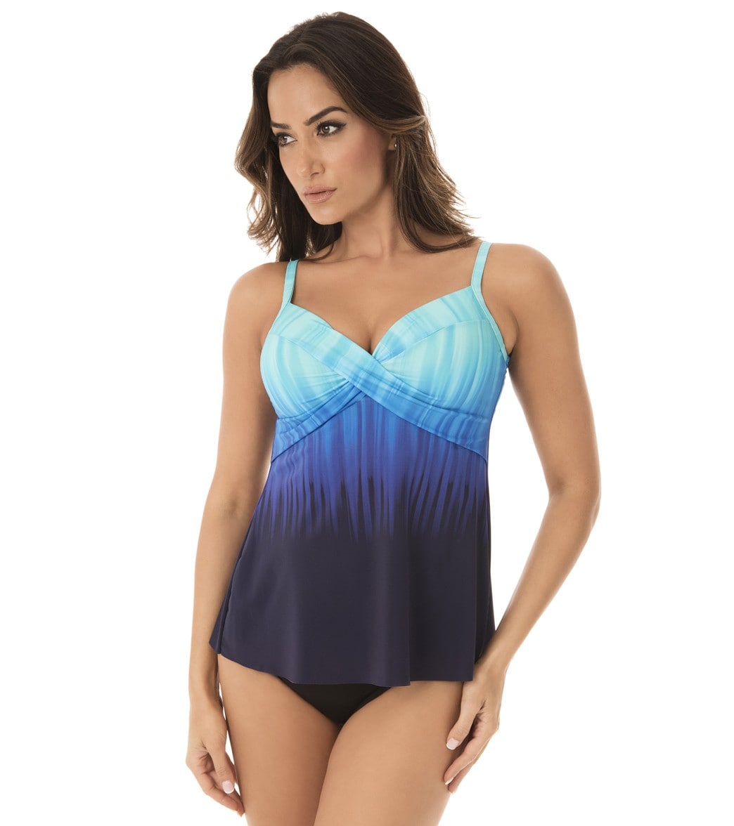 Miraclesuit Belle Trois Myrra Underwire Tankini Top - Twilight 8 - Swimoutlet.com