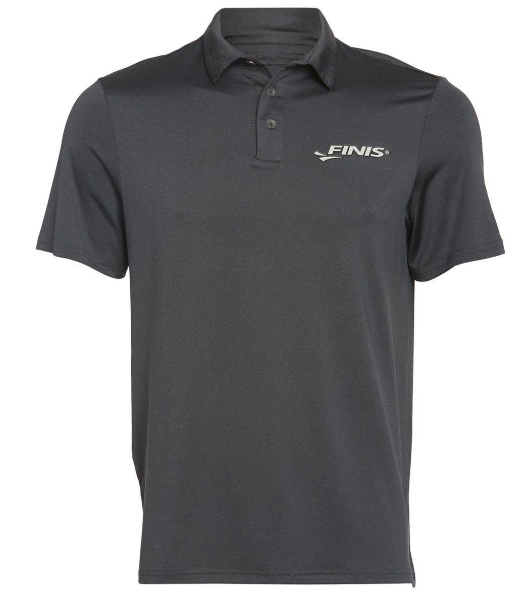Finis Coaches Polo Shirt - Charcoal Large Size Large - Swimoutlet.com