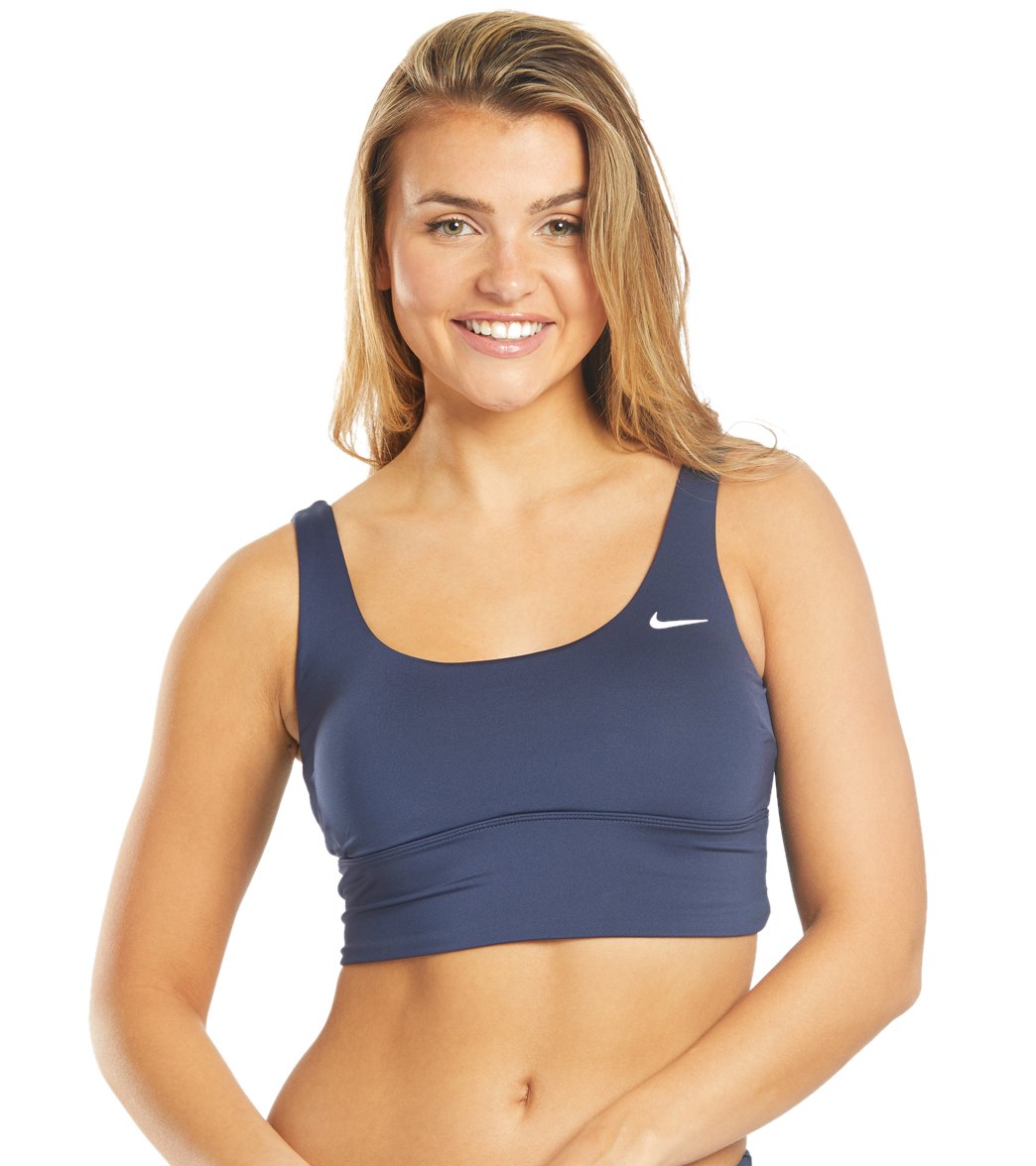 Nike Women's Essential Scoop Neck Bikini Top at