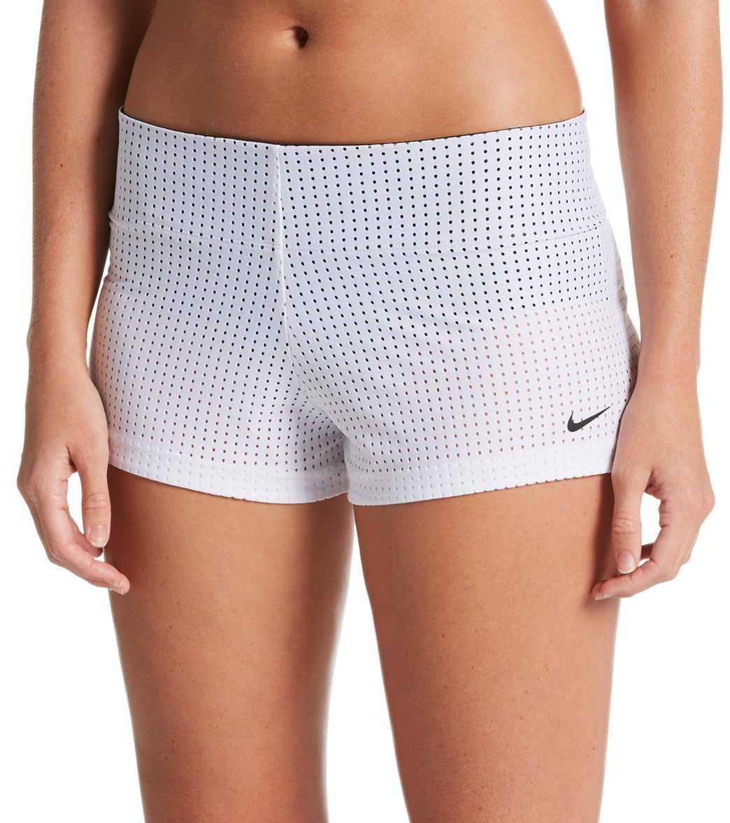 Nike Mesh Swim Short - White Large Polyester - Swimoutlet.com