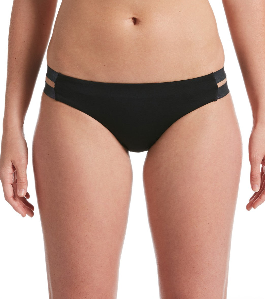 Nike Onyx Flash Bonded Strappy Bikini Bottom - Black Xl - Swimoutlet.com