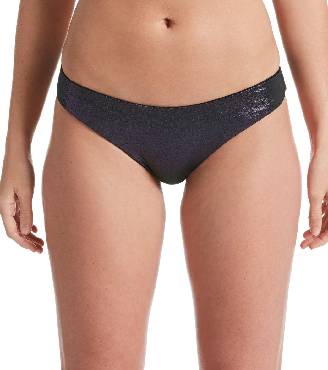 Nike Onyx Flash Reversible Sling Bikini Bottom - Iridescent Black Small - Swimoutlet.com