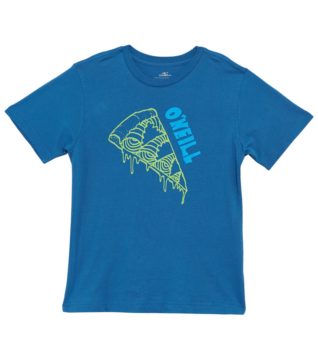 O'neill Boys' Waves & Pizza Tee Shirt Toddler/Little/Big Kid - Dark Blue Small Big Cotton - Swimoutlet.com