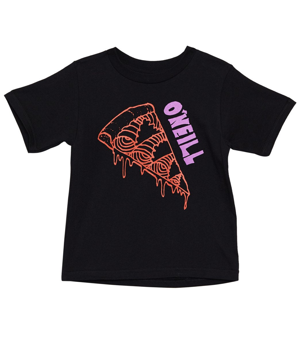 O'neill Boys' Waves & Pizza Tee Shirt /Little/Big Kid - Black 3T Cotton - Swimoutlet.com
