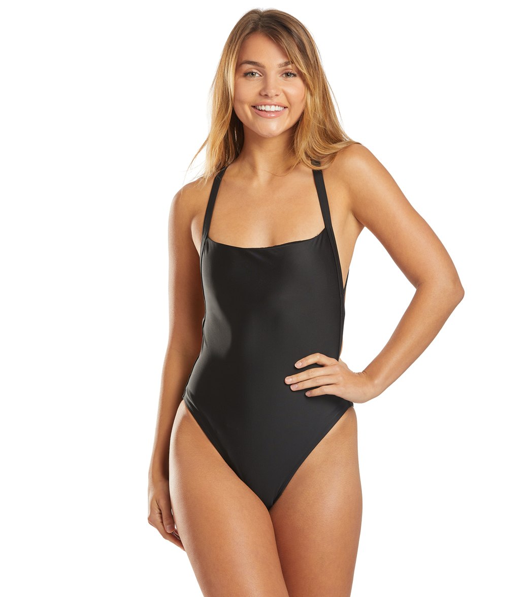 Body Glove Smoothies Electra One Piece Swimsuit - Black Large - Swimoutlet.com