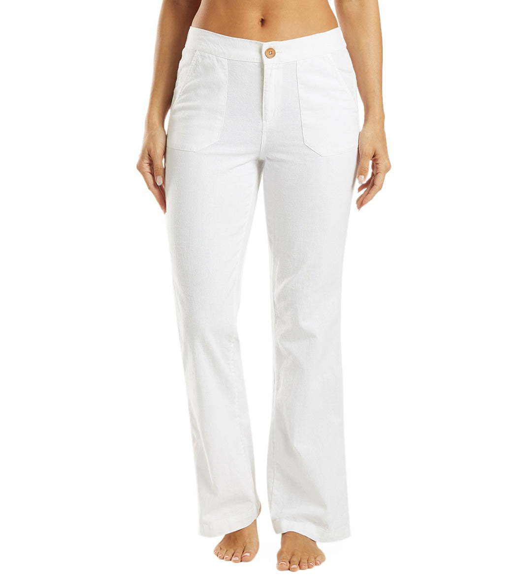 Roxy Oceanside High Waisted Pants - Sea Salt Medium - Swimoutlet.com