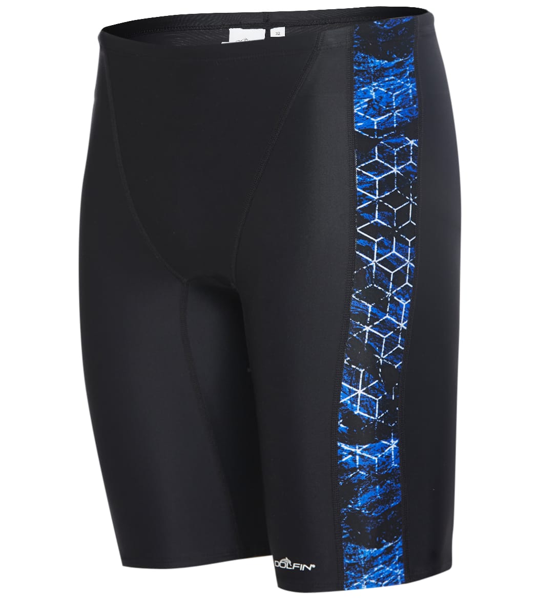 Dolfin Xtrasleek Eco Men's Gravity Team Print Spliced Jammer Swimsuit - Blue 24 - Swimoutlet.com