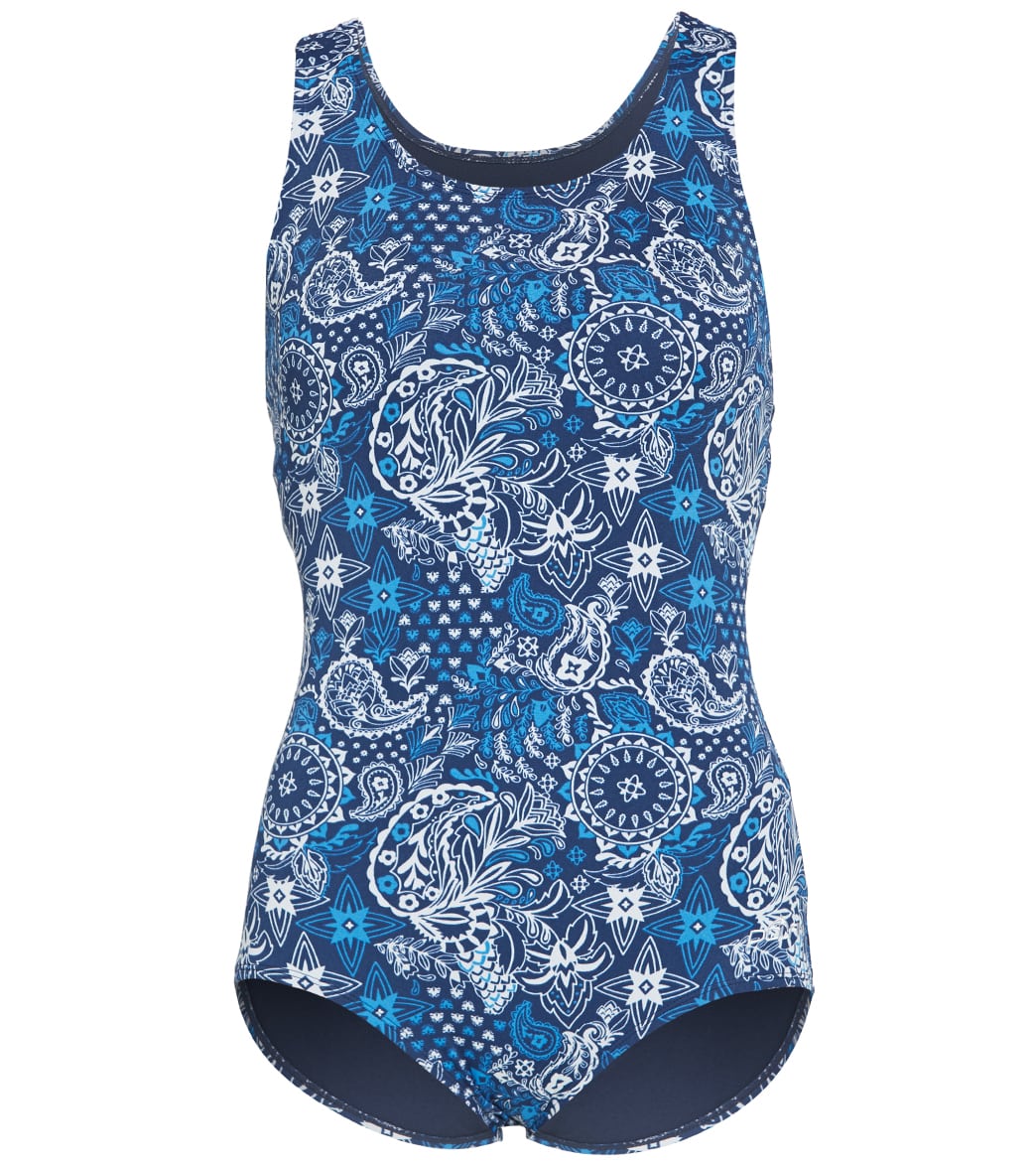 Dolfin Women's Aquashape Santorini Conservative Lap Swimsuit - 6 Polyester - Swimoutlet.com