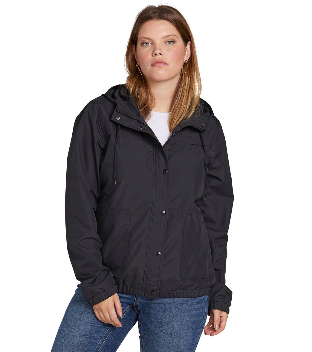 Volcom Plus Size Enemy Stone Jacket - Black 14W Polyester - Swimoutlet.com