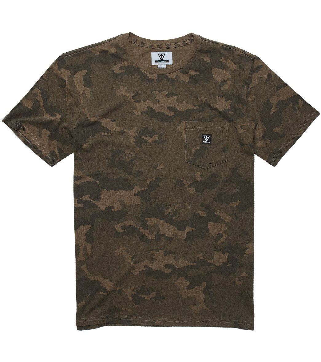 Vissla Vintage Short Sleeve Pocket T-Shirt - Camo Medium Cotton/Polyester - Swimoutlet.com