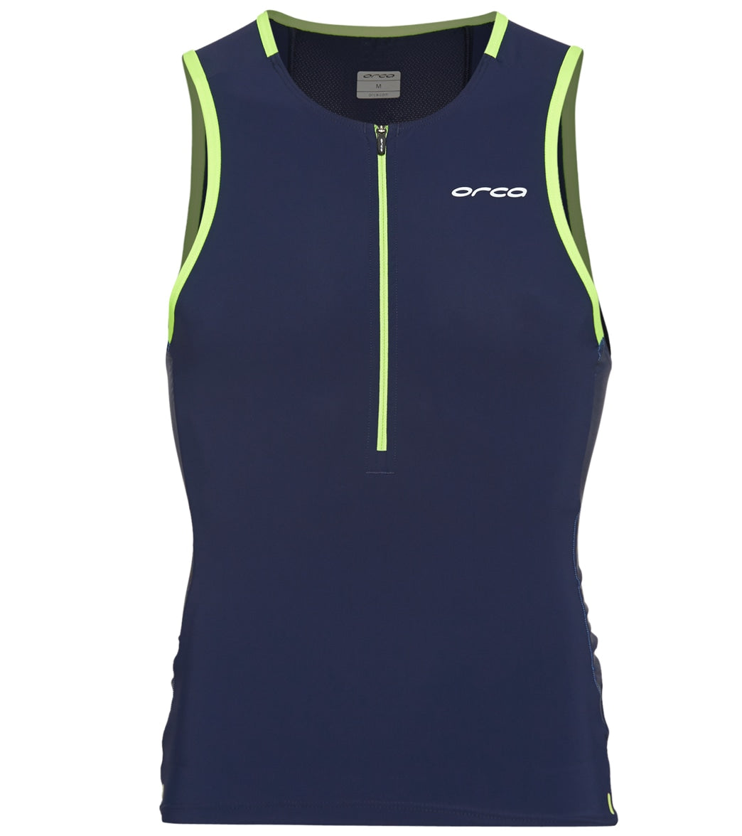 Orca Men's 226 Perform Sleeveless Tri Top - Blue Green Small Size Small - Swimoutlet.com