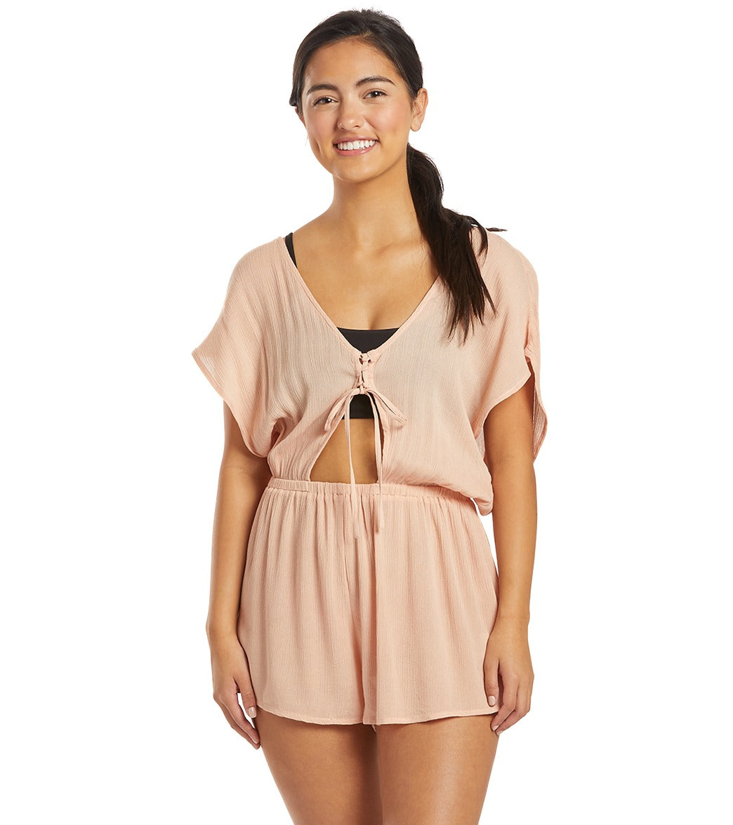 O'neill Salt Water Solids Lace Up Romp Cover-Up - Bisque Xl - Swimoutlet.com